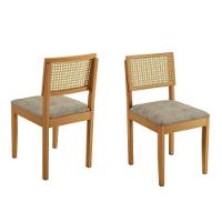 Conjunto Mesa De Jantar Alegra Laminado 1,20m Com 4 Cadeiras Jade 03 Linho Cinza - 3