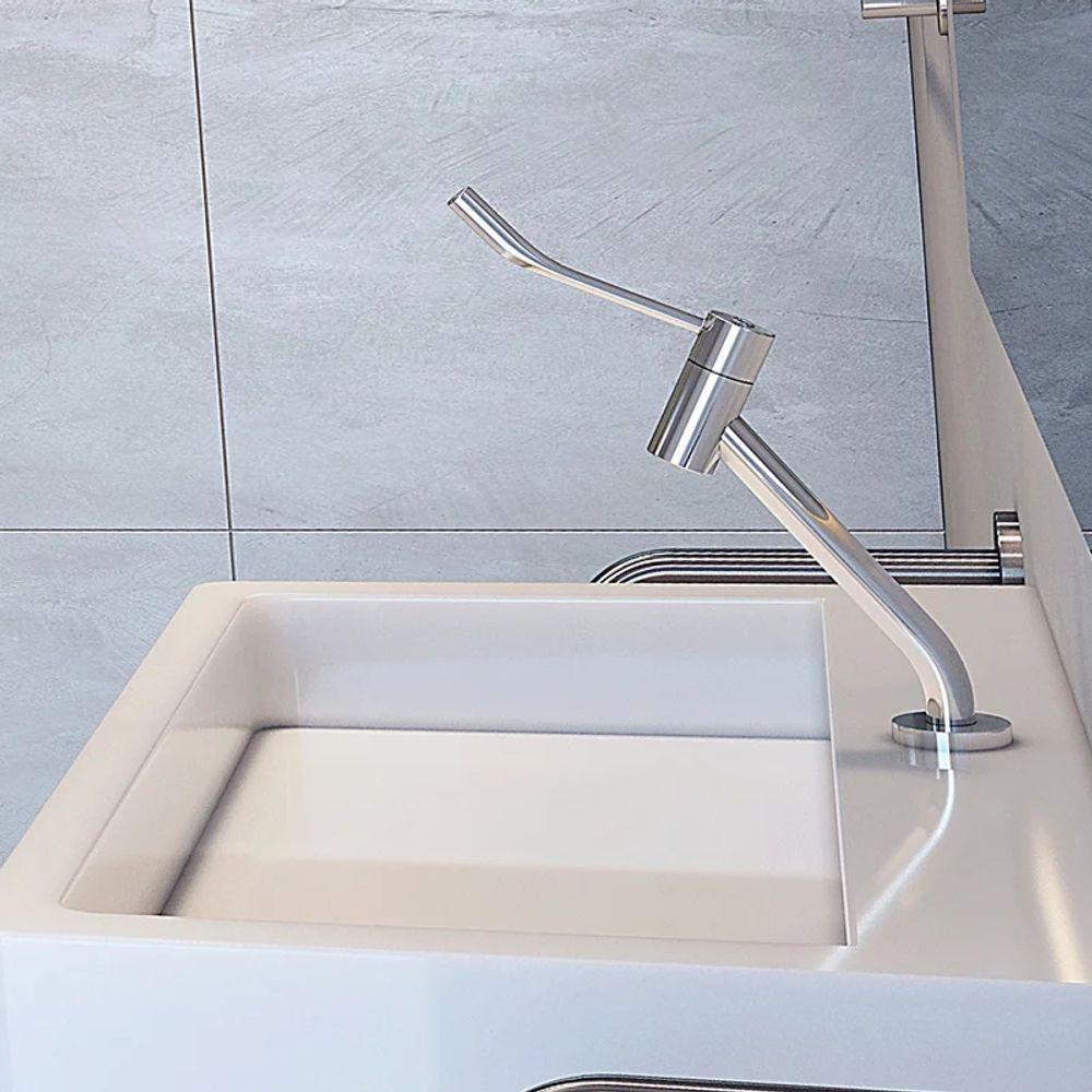 Torneira Para Banheiro Docol Nova Benefit Com Alavanca De Mesa Chrome - 2