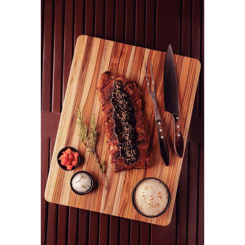 Tábua Com Empunhadura Tramontina Em Madeira Teca 40x30 Cm - 2