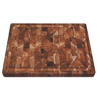 Tábua Para Churrasco Tramontina Em Madeira Teca Envernizado 50 X 38 Cm - 1