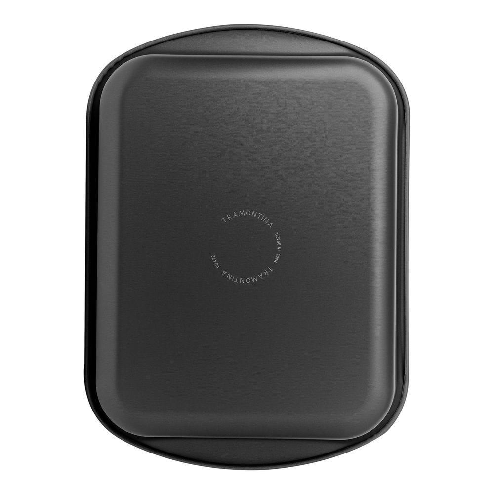 Assadeira Funda Tramontina Brasil Grafite Em Alumínio 40 Cm 7,2 L - 2