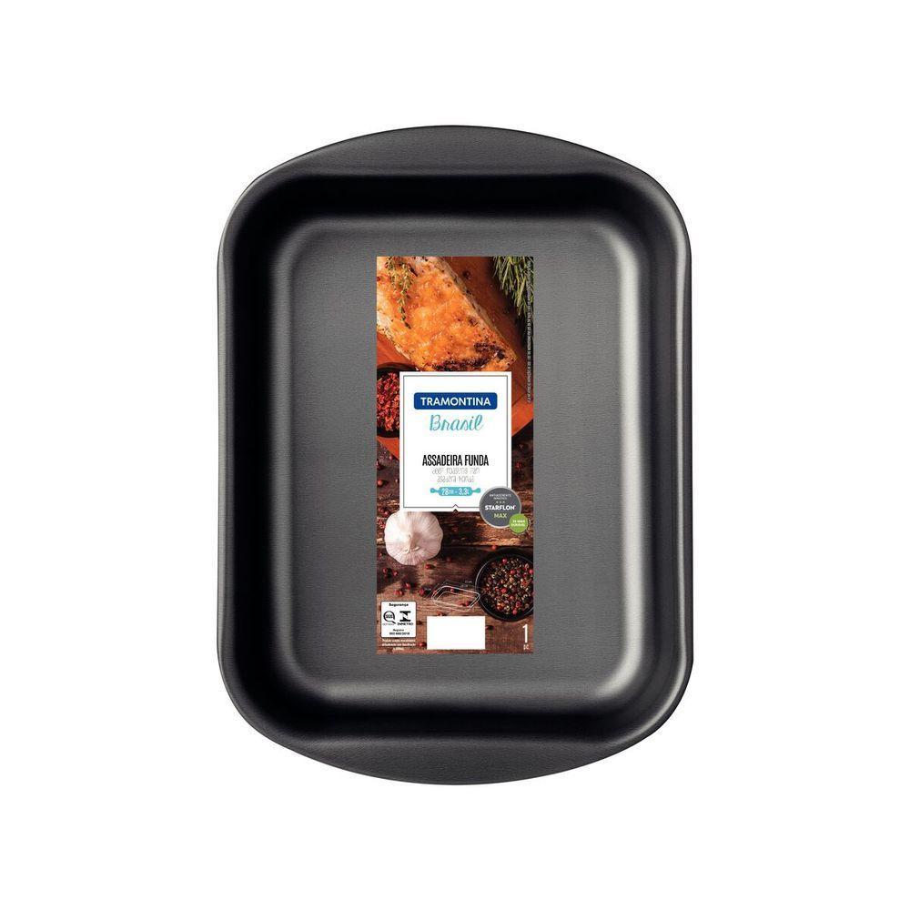 Assadeira Funda Tramontina Brasil Em Alumínio Antiaderente Starflon Max Grafite 28 Cm 3,3 L - 4