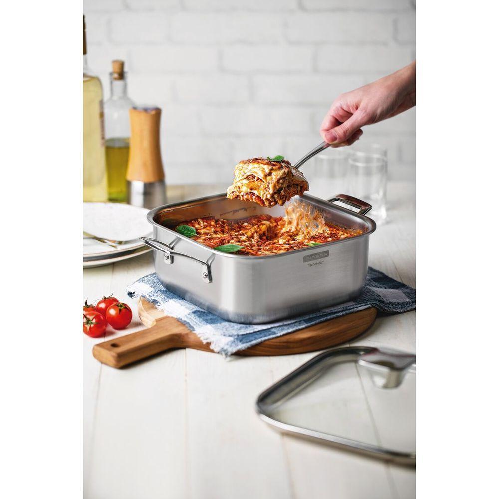 Caçarola Tramontina Grano Quadrada Em Aço Inox E Tampa De Vidro 4 L - 2