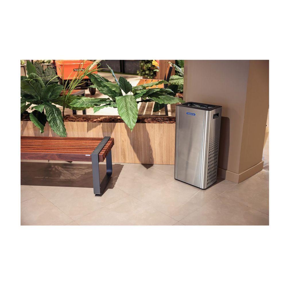 Lixeira Tramontina Sassari 65l Em Aço Inox - 3