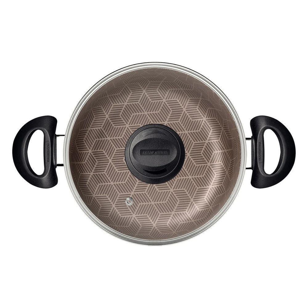 Caçarola Tramontina Paris Em Alumínio Antiaderente Vermelho Com Tampa 26 Cm 6,3 L - 2