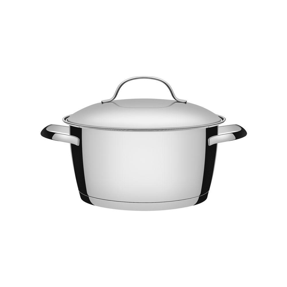 Caçarola Funda Tramontina Allegra Em Aço Inox Com Fundo Triplo 24 Cm 5,7 L - 1