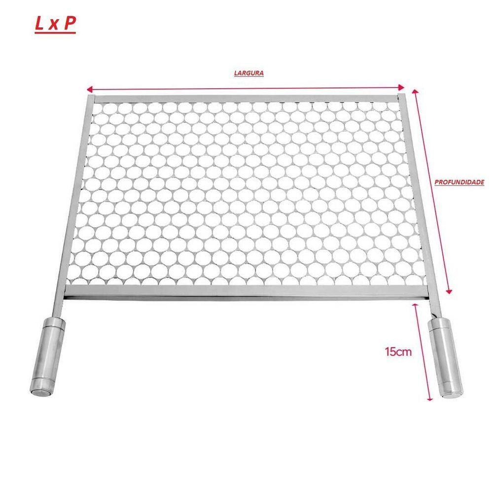 Grelha Moeda Inox 430 Para Churrasqueira Vários Tamanhos - 5