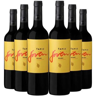 Kit 6 Garrafas Vinho Tinto Tapiz Joven Malbec 750ml