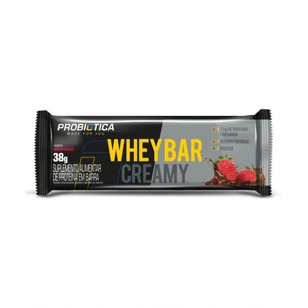 Whey Bar Creamy (38g) - Sabor: Morango - 1