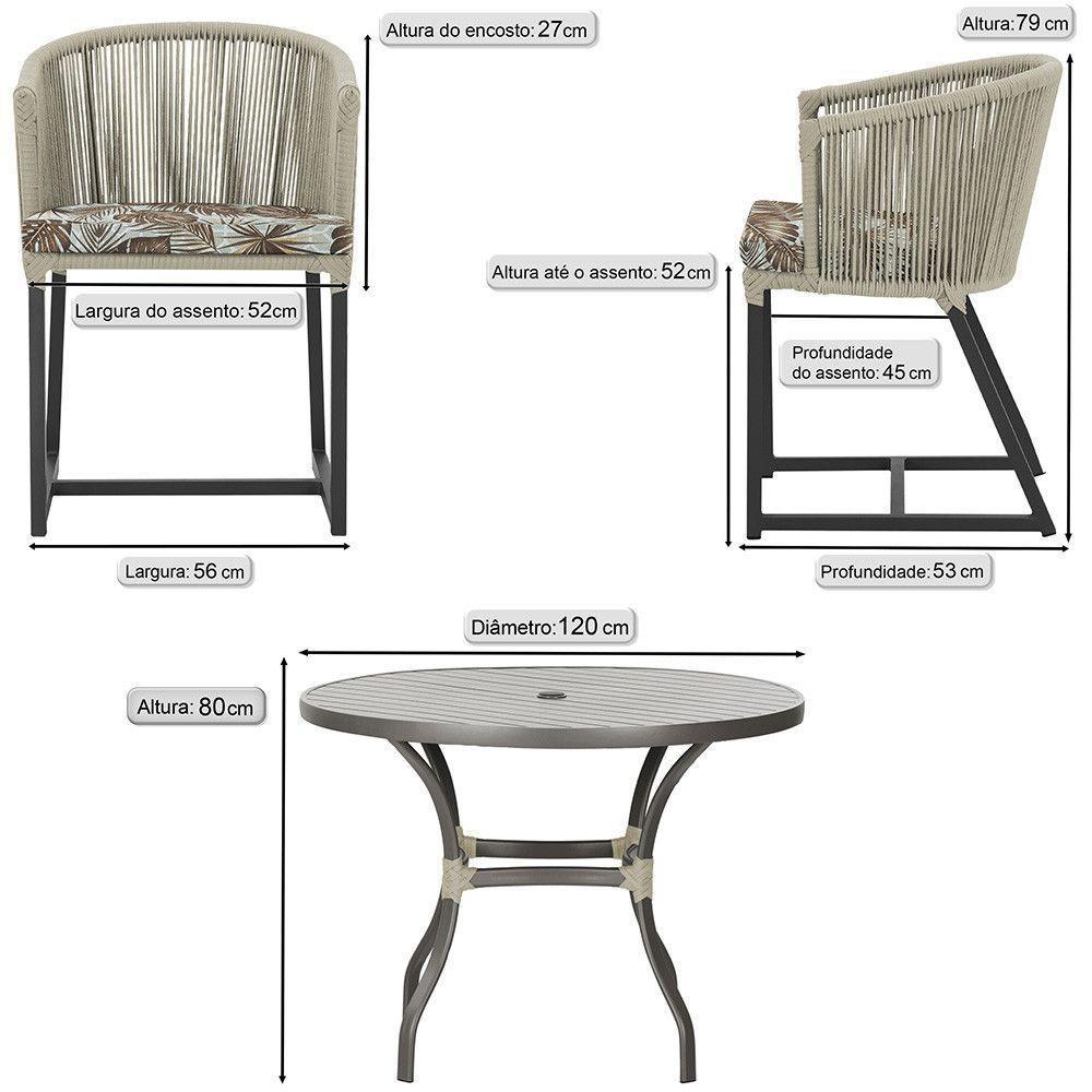 Mesa E 6 Cadeiras E Noronha Preto E6 Trama Original Rami - 2