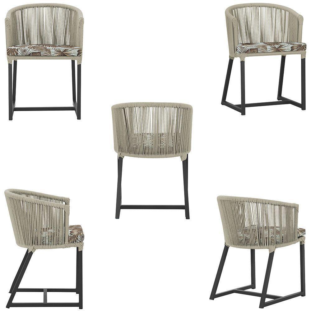 Mesa E 6 Cadeiras E Noronha Preto E6 Trama Original Rami - 5