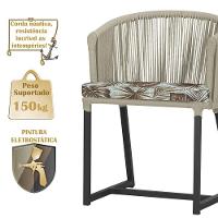 Mesa E 6 Cadeiras E Noronha Preto E6 Trama Original Rami