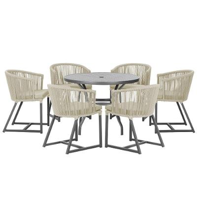 Mesa E 6 Cadeiras E Noronha Preto E7 Trama Original Rami