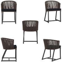 Mesa E 6 Cadeiras E Noronha Preto E12 Trama Original Marrom - 5