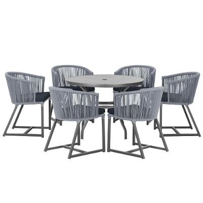 Mesa E 6 Cadeiras E Noronha Preto E12 Trama Original Prata