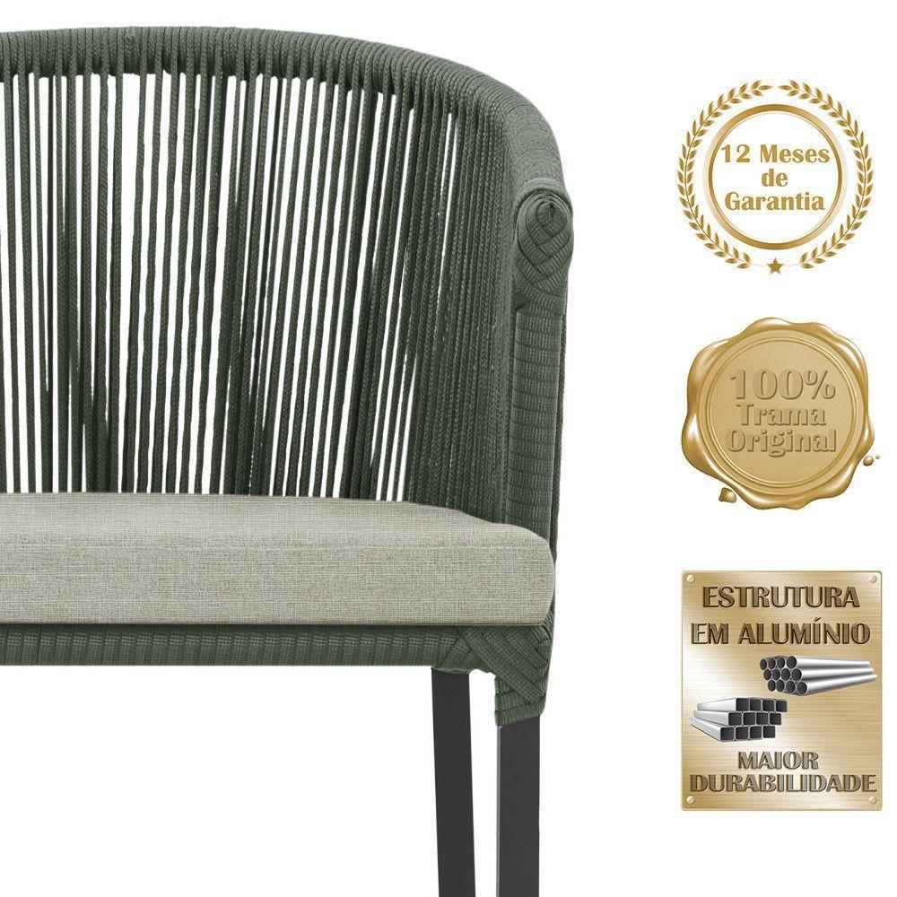 Mesa E 6 Cadeiras E Noronha Preto E3 Trama Original Verde - 3