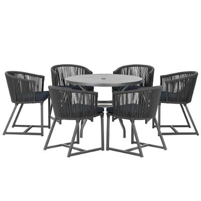 Mesa E 6 Cadeiras E Noronha Preto E12 Trama Original Preto