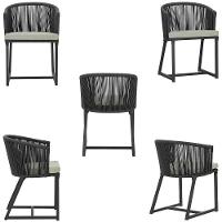 Mesa E 6 Cadeiras E Noronha Preto E3 Trama Original Preto - 5