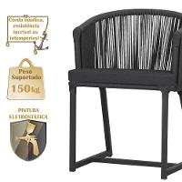 Mesa E 6 Cadeiras E Noronha Preto E11 Trama Original Preto