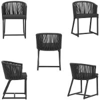 Mesa E 6 Cadeiras E Noronha Preto E11 Trama Original Preto - 5