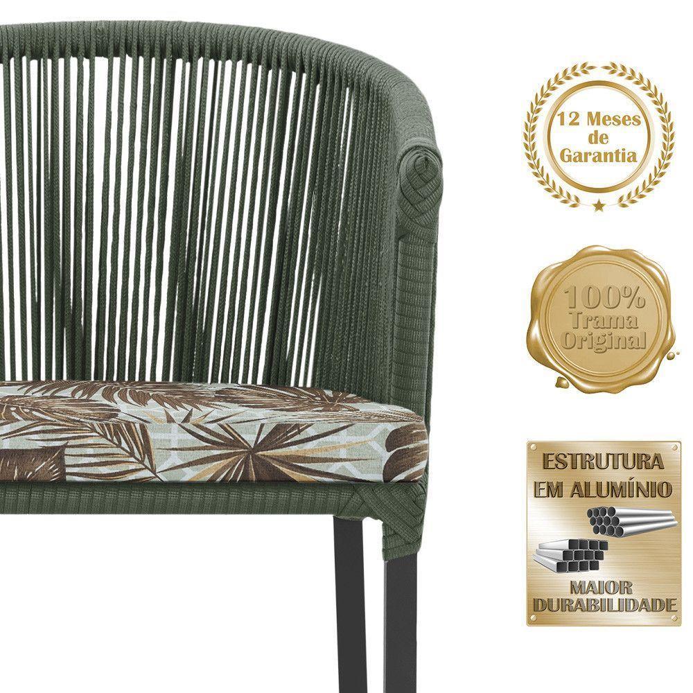 Mesa E 6 Cadeiras E Noronha Preto E6 Trama Original Verde - 3