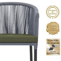 Mesa E 6 Cadeiras E Noronha Preto E13 Trama Original Prata - 3