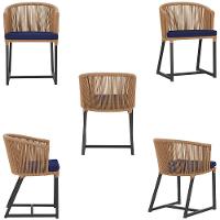 Mesa E 6 Cadeiras E Noronha Preto E10 Trama Original Terra Cota - 5