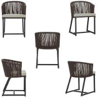 Mesa E 6 Cadeiras E Noronha Preto E3 Trama Original Marrom - 5