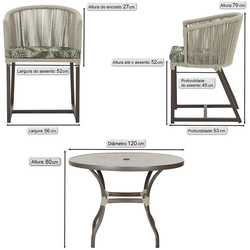 Mesa E 6 Cadeiras E Noronha Marrom E5 Trama Original Rami - 2