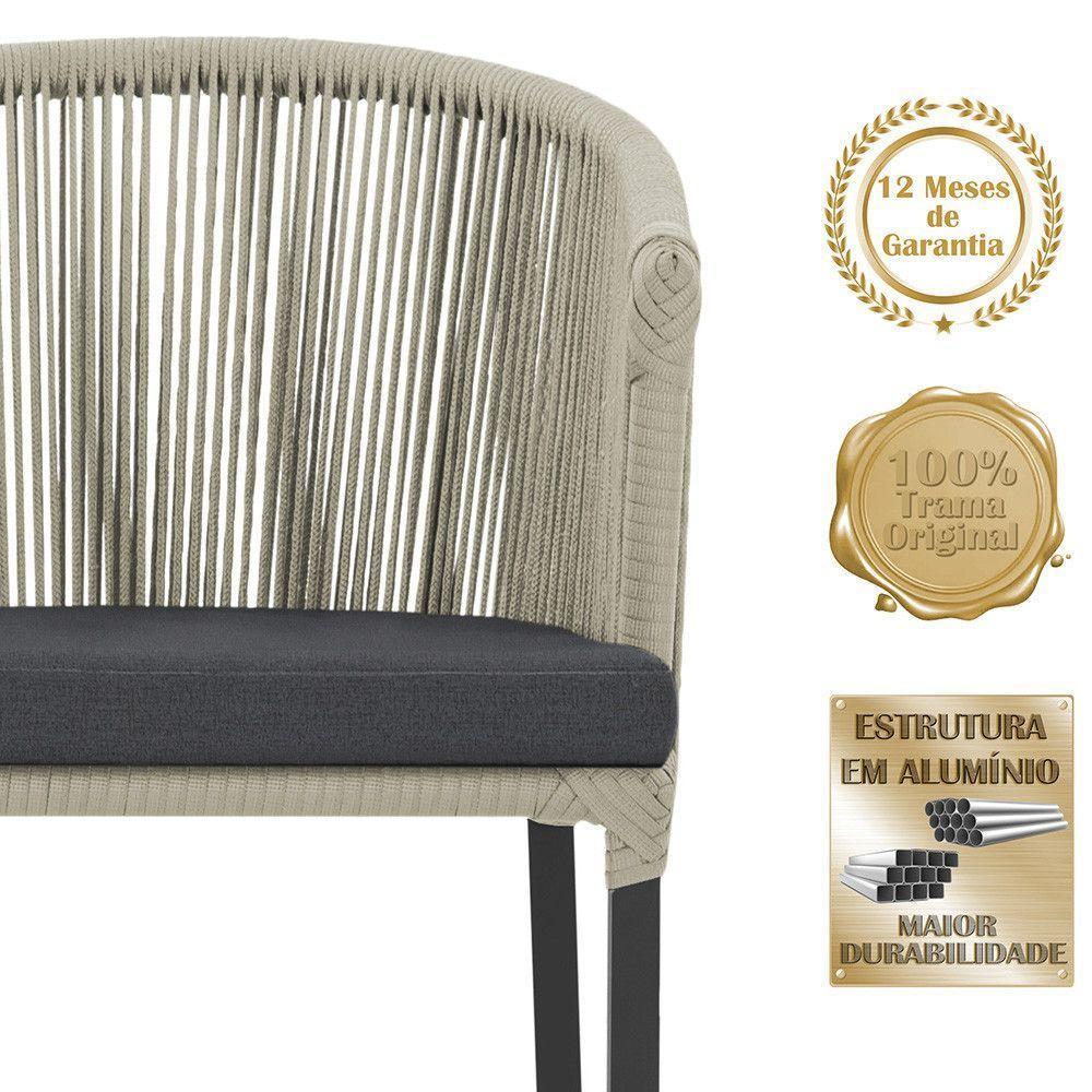 Mesa E 6 Cadeiras E Noronha Preto E11 Trama Original Rami - 4