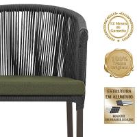 Mesa E 6 Cadeiras Jantar Noronha Marrom E13 Trama Original Preto - 3