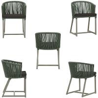 Mesa E 6 Cadeiras De Jantar Noronha Fendi E9 Trama Original Verde - 5