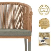 Mesa E 6 Cadeiras De Jantar Noronha Fendi E8 Trama Original Terra Cota - 3