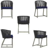 Mesa E 6 Cadeiras De Jantar Noronha Fendi E10 Trama Original Preto - 5