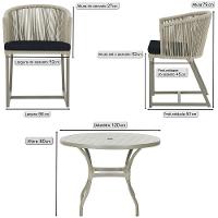 Mesa E 6 Cadeiras De Jantar Noronha Fendi E12 Trama Original Rami - 2