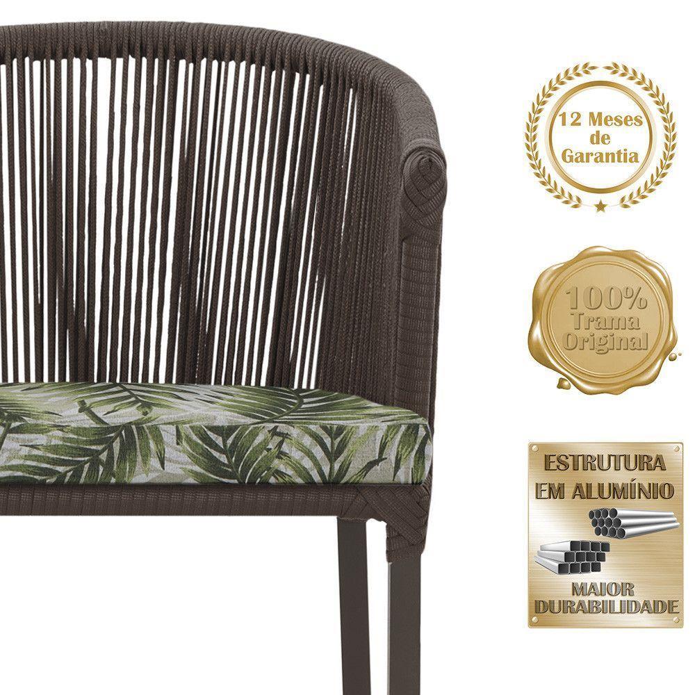 Mesa E 6 Cadeiras E Noronha Marrom E5 Trama Original Marrom - 3