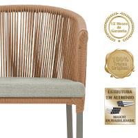 Mesa E 6 Cadeiras De Jantar Noronha Fendi E3 Trama Original Terra Cota - 3