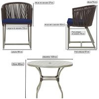 Mesa E 6 Cadeiras De Jantar Noronha Fendi E10 Trama Original Marrom - 2