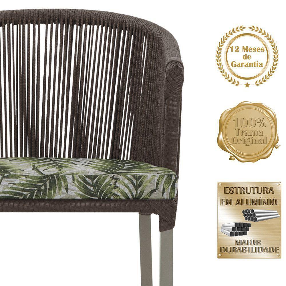 Mesa E 6 Cadeiras De Jantar Noronha Fendi E5 Trama Original Marrom - 3