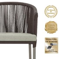 Mesa E 6 Cadeiras De Jantar Noronha Fendi E3 Trama Original Marrom - 3