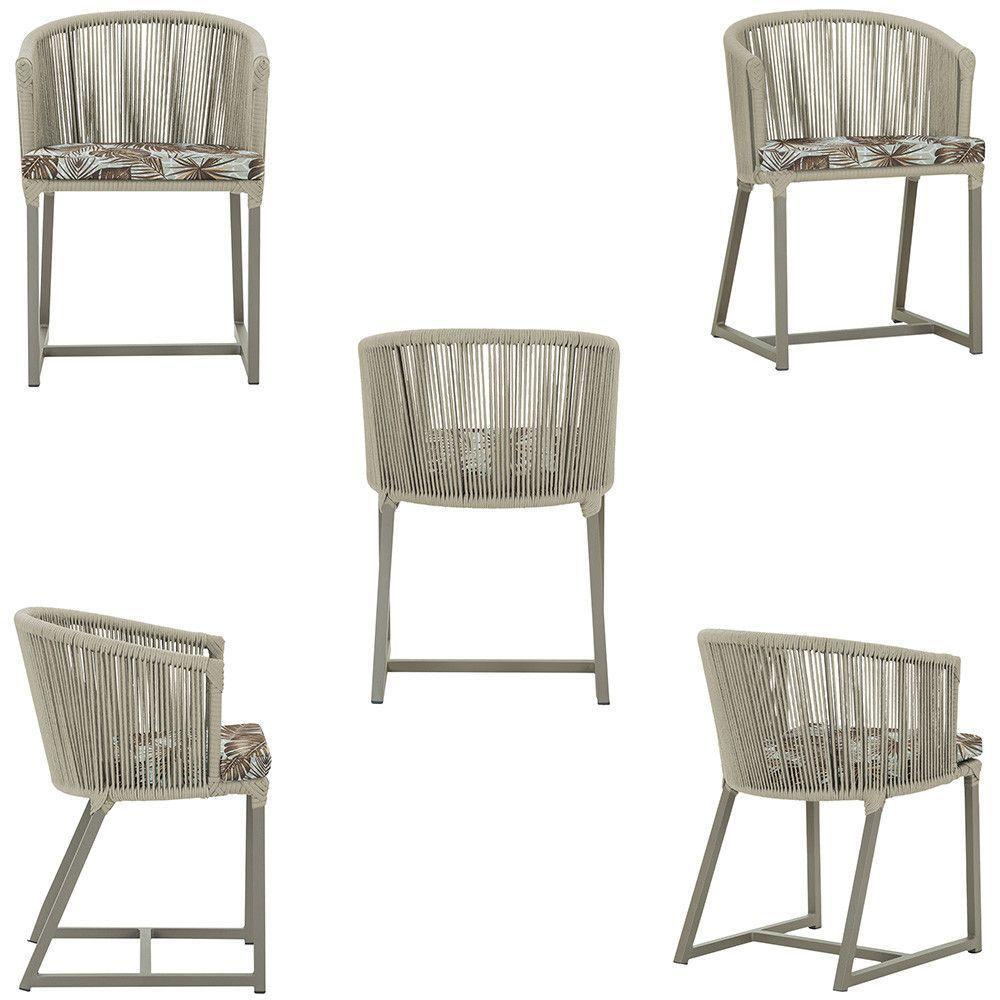 Mesa E 6 Cadeiras De Jantar Noronha Fendi E6 Trama Original Rami - 5