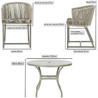 Mesa E 6 Cadeiras De Jantar Noronha Fendi E6 Trama Original Rami - 2