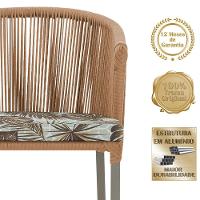 Mesa E 6 Cadeiras De Jantar Noronha Fendi E6 Trama Original Terra Cota - 3