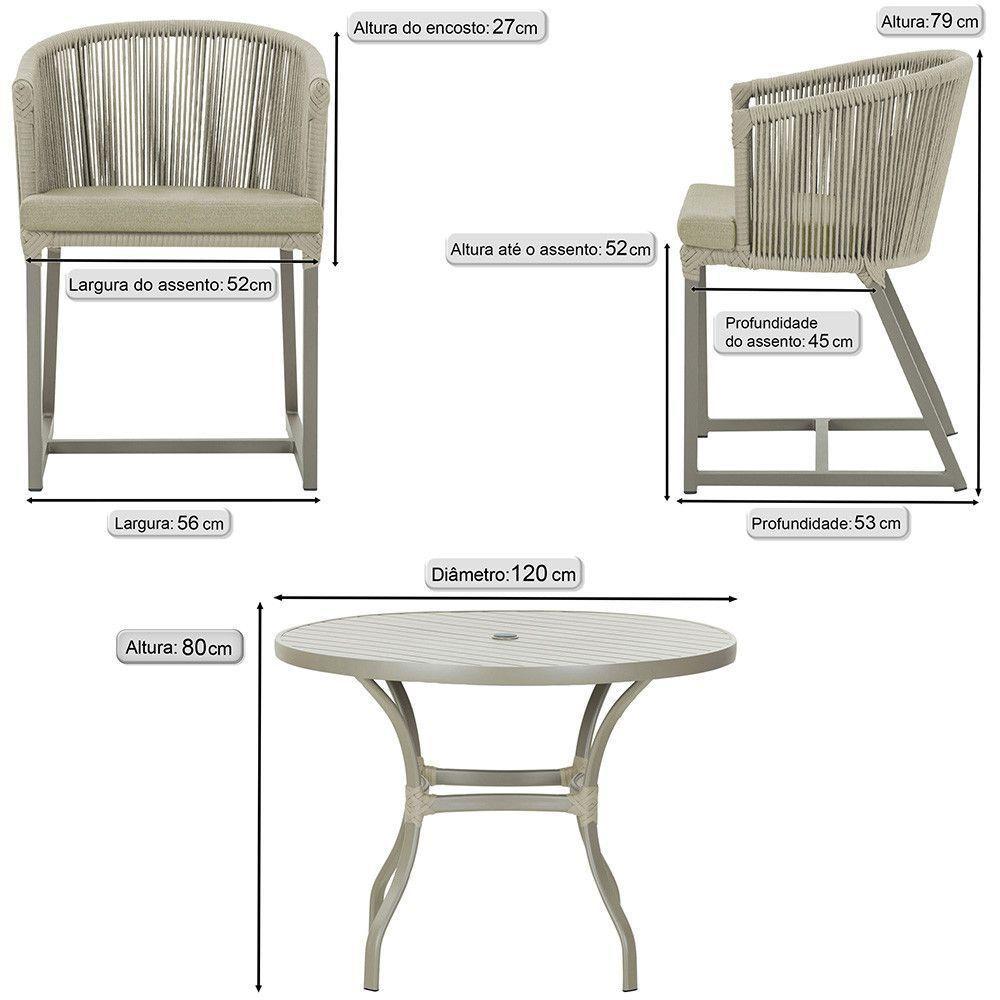 Mesa E 6 Cadeiras De Jantar Noronha Fendi E7 Trama Original Rami - 3