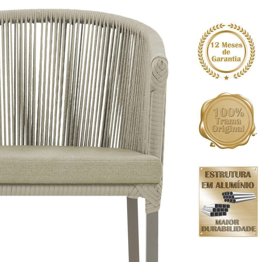 Mesa E 6 Cadeiras De Jantar Noronha Fendi E7 Trama Original Rami - 4