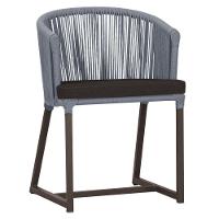 Cadeira De Jantar Noronha Alumínio Marrom E9 Trama Original Prata - 1