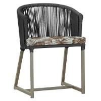 Cadeira De Jantar Noronha Alumínio Fendi E6 Trama Original Preto - 1