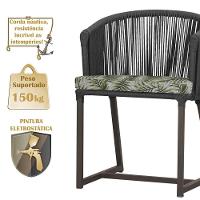 Mesa E 6 Cadeiras E Noronha Marrom E5 Trama Original Preto