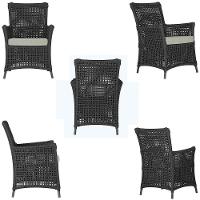 4 Poltronas Igapó Alumínio Pintura Preta Corda Náutica E3 Preto - 10