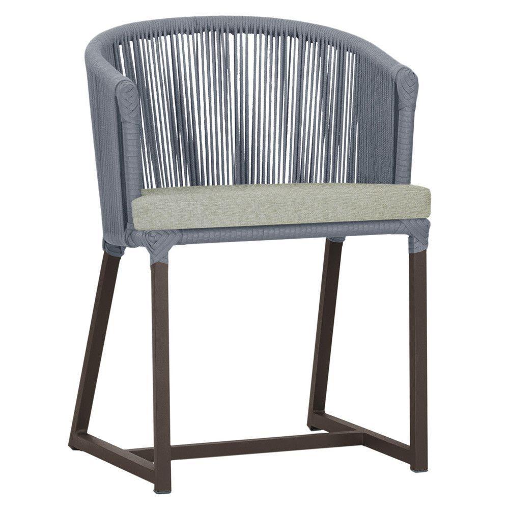 Cadeira De Jantar Noronha Alumínio Marrom E3 Trama Original Prata - 1